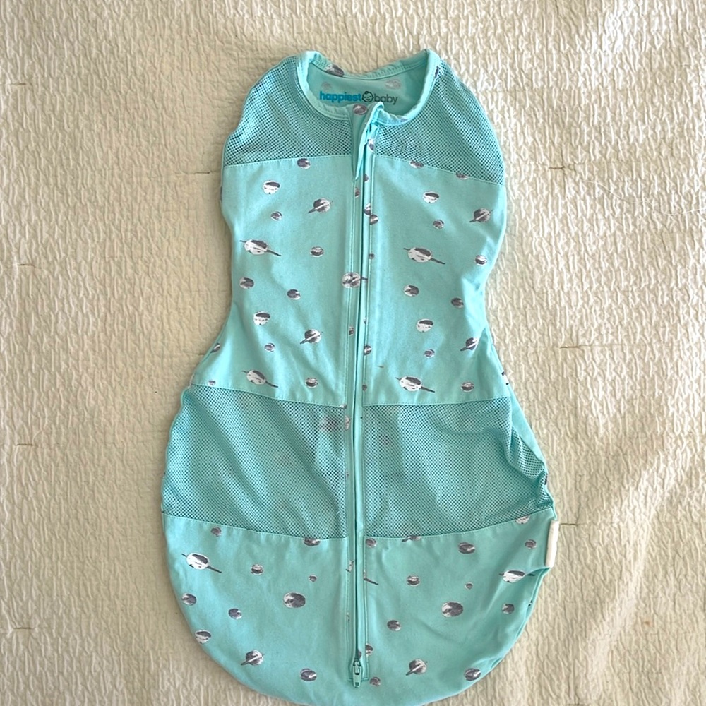Happiest Baby Mint Zip Front Swaddle Sack for Kids